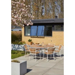 Ellen Trädgårdsbord i Teak och Aluminium 150 cm, Vit
