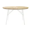 Ellen Trädgårdsbord i Teak och Aluminium 110 cm, Vit