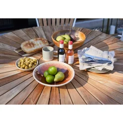 Ellen Trädgårdsbord i Teak och Aluminium 130 cm, Vit