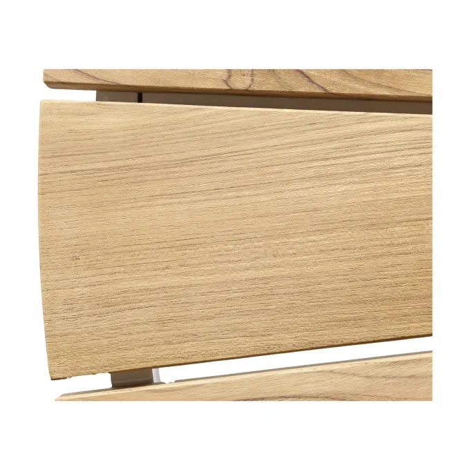 Ellen Trädgårdsbord i Teak och Aluminium 130 cm, Vit