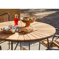 Ellen Trädgårdsbord i Teak och Aluminium 110 cm, Antracit