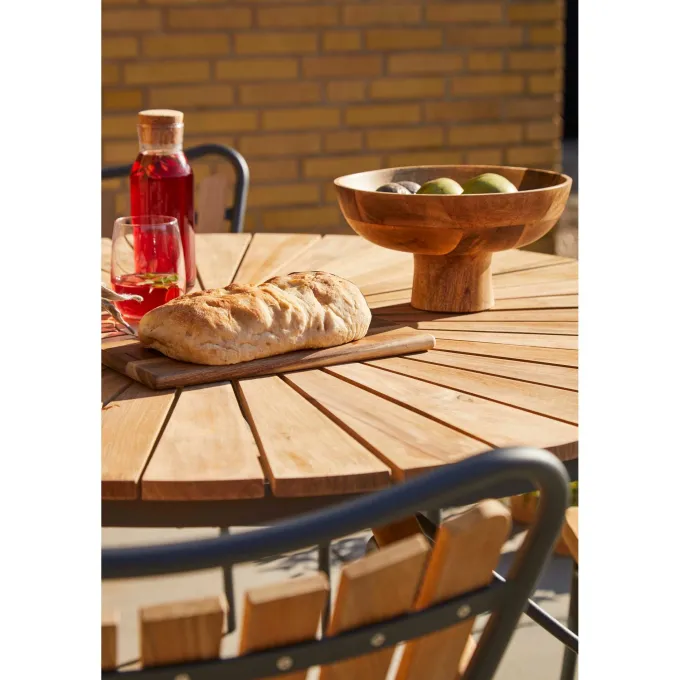 Ellen Trädgårdsbord i Teak och Aluminium 110 cm, Antracit
