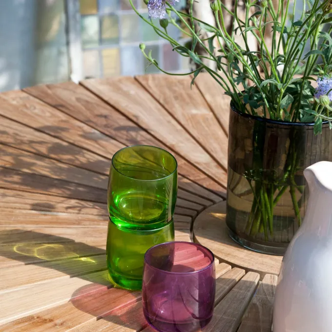 Ellen Trädgårdsmöbelset i Teak och Aluminium 150 cm + 6 stolar, Vit