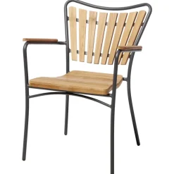 Ellen Trädgårdsstol i Teak och Aluminium Antracit