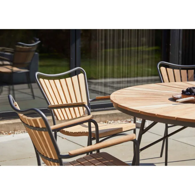 Ellen Trädgårdsstol i Teak och Aluminium Antracit