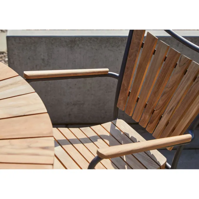 Ellen Trädgårdsstol i Teak och Aluminium Antracit