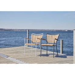 Ellen Trädgårdsstol i Teak och Aluminium Vit