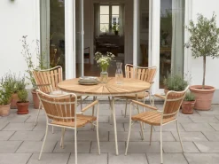 Ellen Trädgårdsstol i Teak och Aluminium Sandy Grey