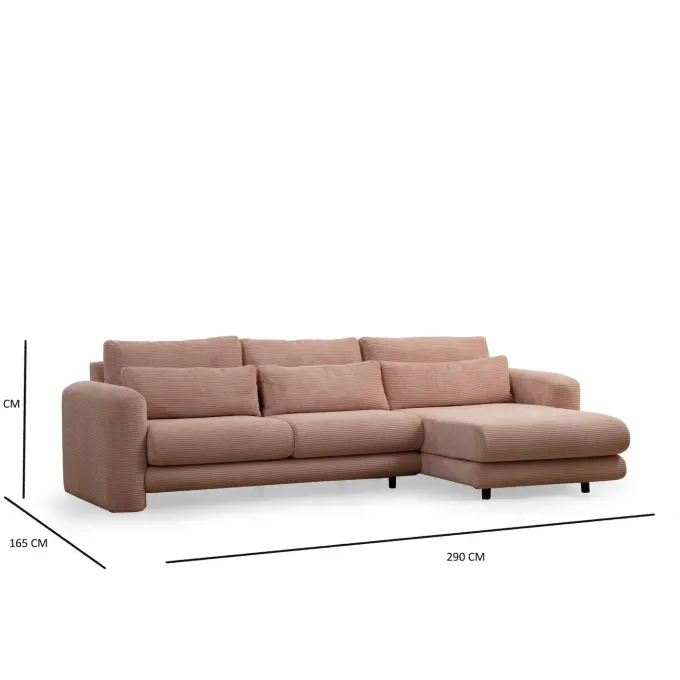 Essaouira hörn (290-165 x 97 x 73 cm) Hörnsoffa Rosa
