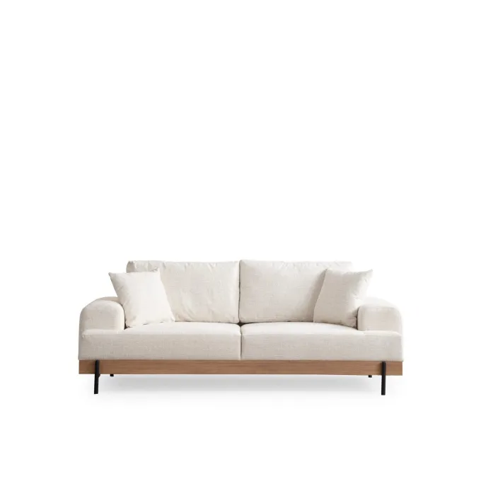 Eti Oak 3-sits (220 x 98 x 78 cm) 3-sitssoffa Vit