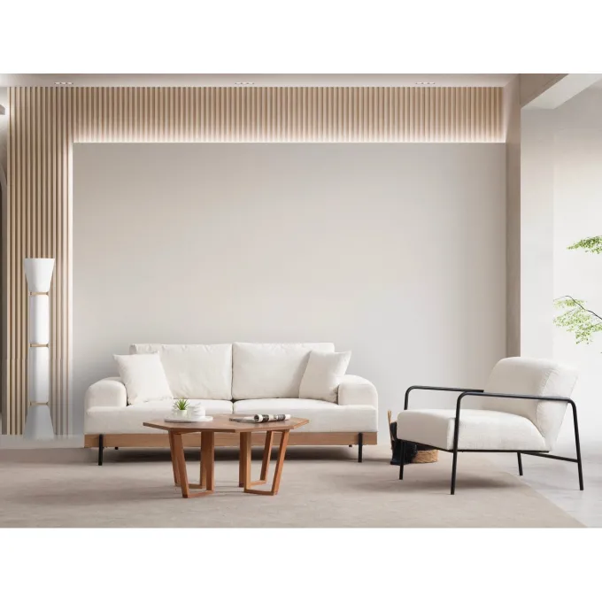 Eti Oak 3-sits (220 x 98 x 78 cm) 3-sitssoffa Vit