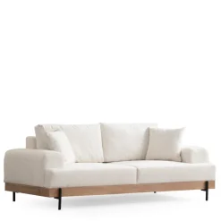 Eti Oak 3-sits (220 x 98 x 78 cm) 3-sitssoffa Vit