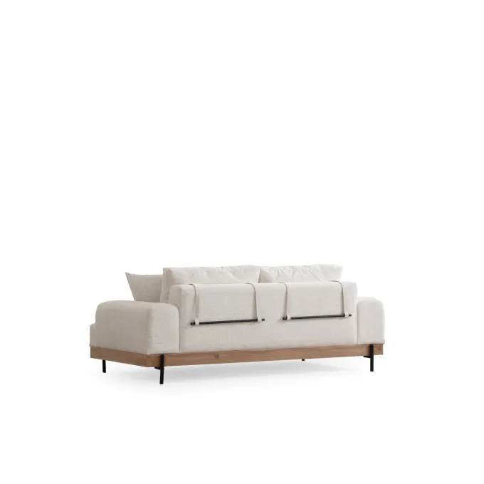 Eti Oak 3-sits (220 x 98 x 78 cm) 3-sitssoffa Vit