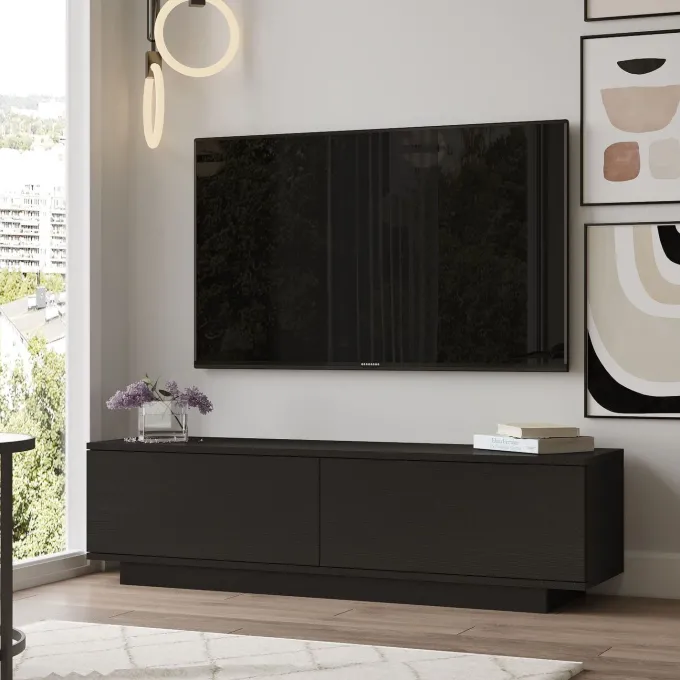 Fenix (140 x 38,2 x 35,5 cm) TV-bänk Svart