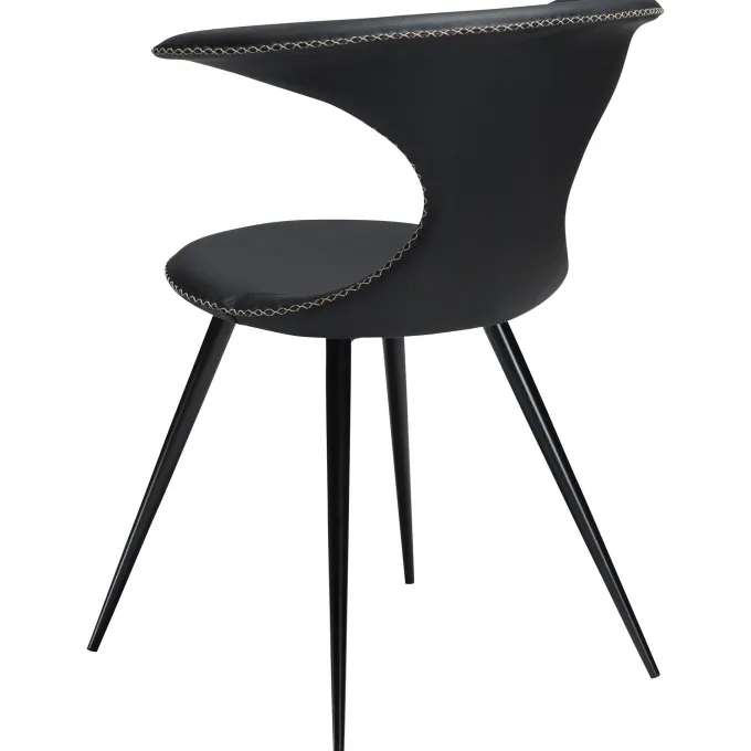 Flair Stol Black Leather, Black