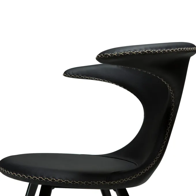 Flair Stol Black Leather, Black