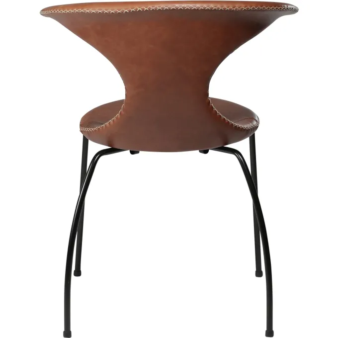Flair Stol Light Brown Leather, Black