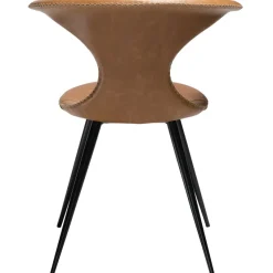 Flair Stol Light Brown Leather, Black