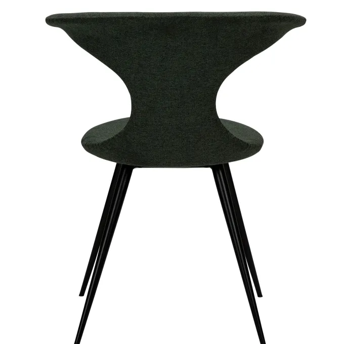 Flair Stol Sage Green, Round Black