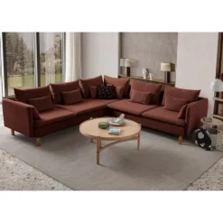 Flexy L (194 x 95 x 154 cm) Hörnsoffa Rio-röd