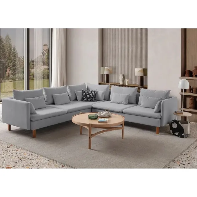 Flexy L (194 x 95 x 154 cm) Hörnsoffa Grå
