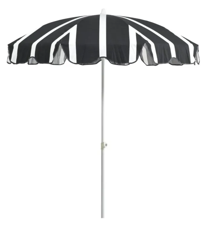 Follina Strandparasoll 180x203 cm Svart/Vit