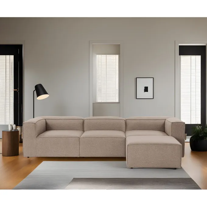 Fora (297 x 66 x 190 cm) Hörnsoffa Brun