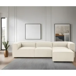 Fora (297 x 66 x 190 cm) Hörnsoffa Ecru