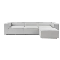 Fora (297 x 66 x 190 cm) Hörnsoffa Grå