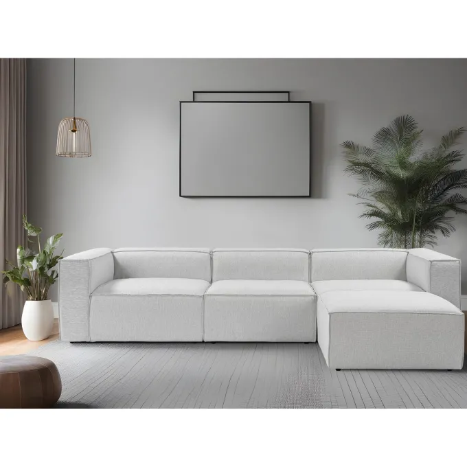 Fora (297 x 66 x 190 cm) Hörnsoffa Grå