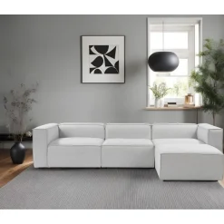 Fora (297 x 66 x 190 cm) Hörnsoffa Grå