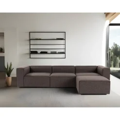 Fora (296 x 66 x 185 cm) Hörnsoffa Mörkbrun