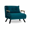 Freetown Single (26 x 120 x 60 cm) 1-sits bäddsoffa Petrolgrön