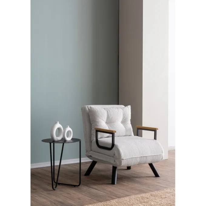Freetown Single (26 x 120 x 60 cm) 1-sits bäddsoffa Vit