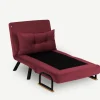Freetown Single (26 x 120 x 60 cm) 1-sits bäddsoffa Vinröd
