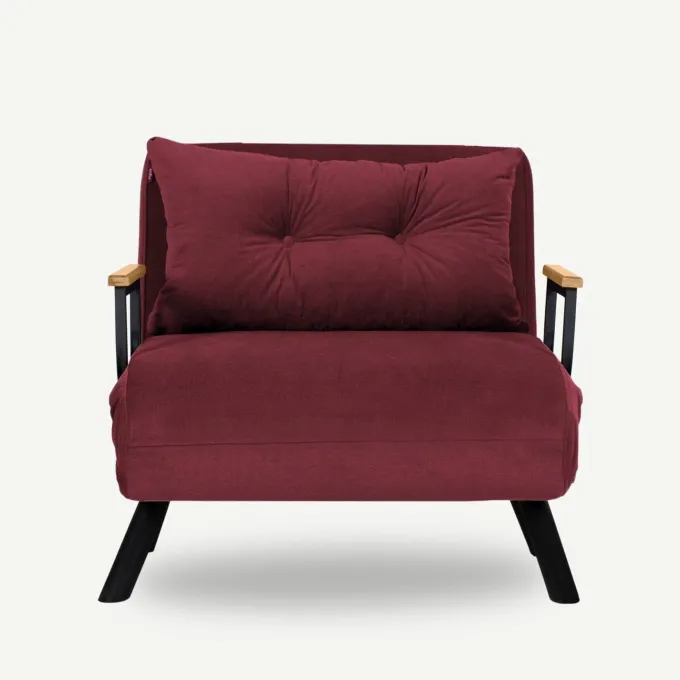 Freetown Single (26 x 120 x 60 cm) 1-sits bäddsoffa Vinröd
