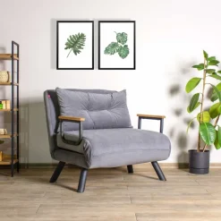 Freetown Single (26 x 120 x 60 cm) 1-sits bäddsoffa Grå
