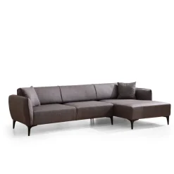 Gaborone (270-140 x 95 x 67 cm) Hörnsoffa Mörkgrå, Höger