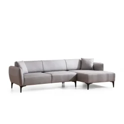 Gaborone (270-140 x 95 x 67 cm) Hörnsoffa Grå, Höger