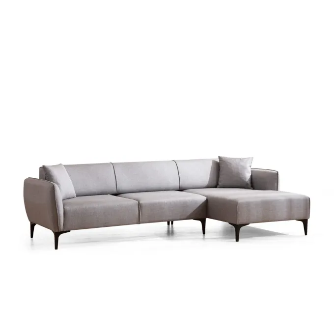 Gaborone (270-140 x 95 x 67 cm) Hörnsoffa Grå, Höger