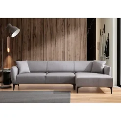 Gaborone (270-140 x 95 x 67 cm) Hörnsoffa Grå, Höger