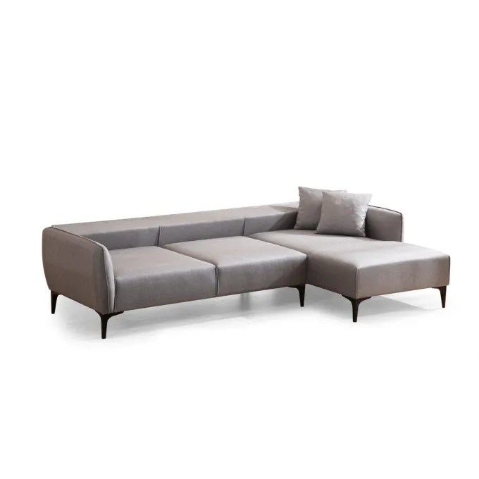 Gaborone (270-140 x 95 x 67 cm) Hörnsoffa Grå, Höger