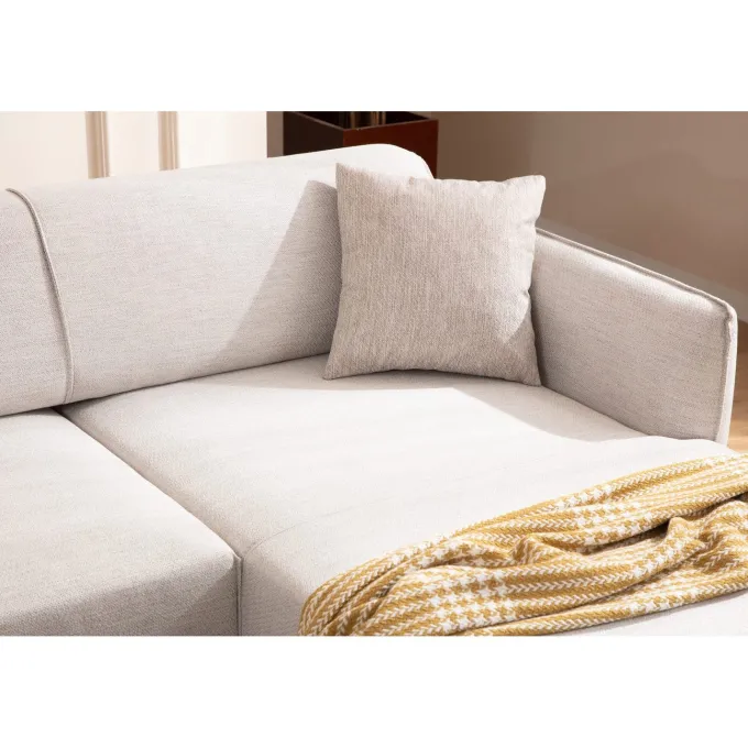 Gaborone (270-140 x 95 x 67 cm) Hörnsoffa Offwhite, Höger