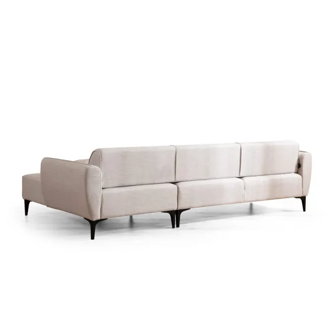 Gaborone (270-140 x 95 x 67 cm) Hörnsoffa Offwhite, Höger