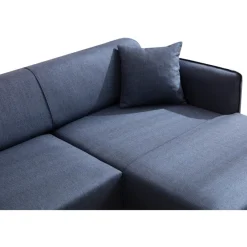 Gaborone (270-140 x 95 x 67 cm) Hörnsoffa Blå, Höger