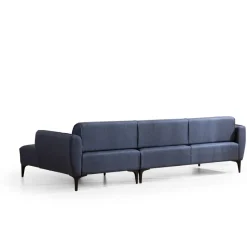 Gaborone (270-140 x 95 x 67 cm) Hörnsoffa Blå, Höger