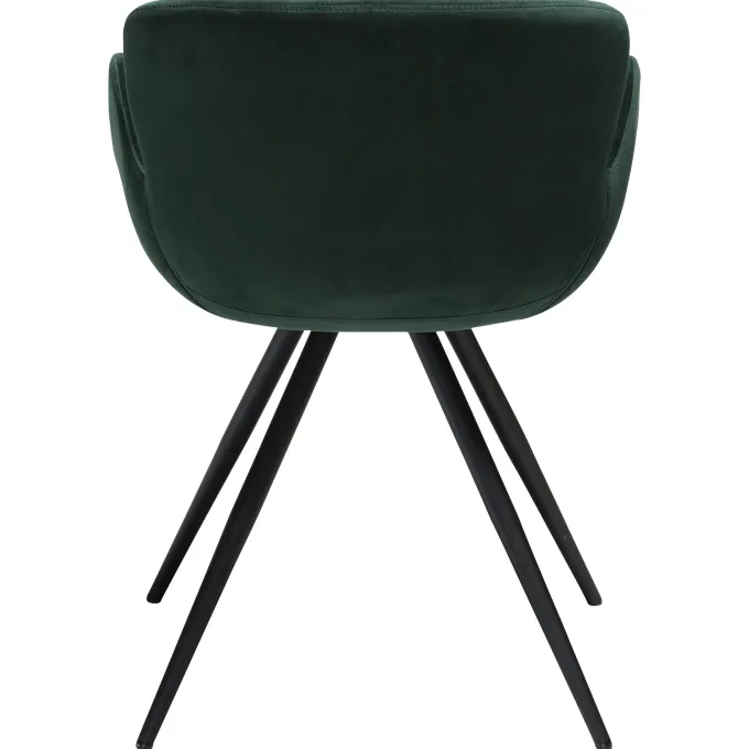 Gaia Stol Emerald Green Velvet, Black