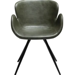 Gaia Stol Vintage Green Art.Leather, Black