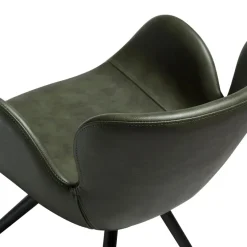 Gaia Stol Vintage Green Art.Leather, Black