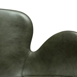 Gaia Stol Vintage Green Art.Leather, Black
